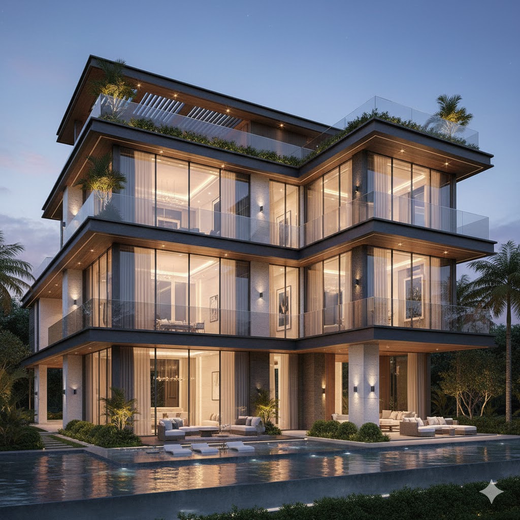 แบบบ้าน Luxury 3 ชั้น